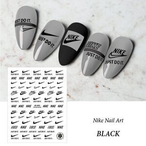 4 Pack Nike Nail Art: BLACK